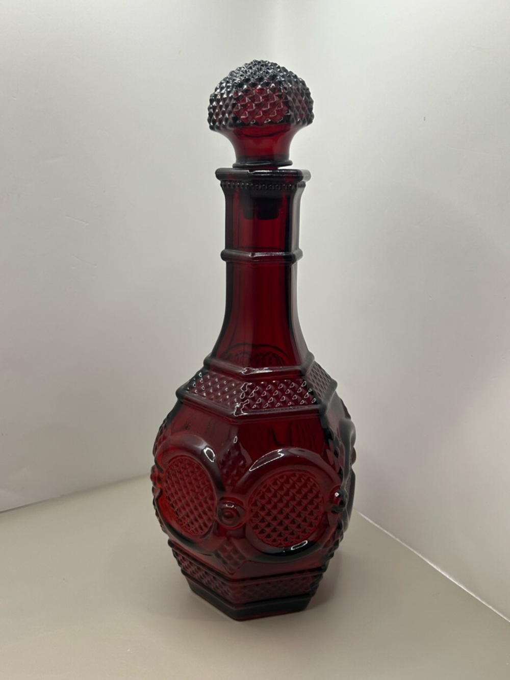 Avon Ruby Red Cape Cod Decanter with Stopper